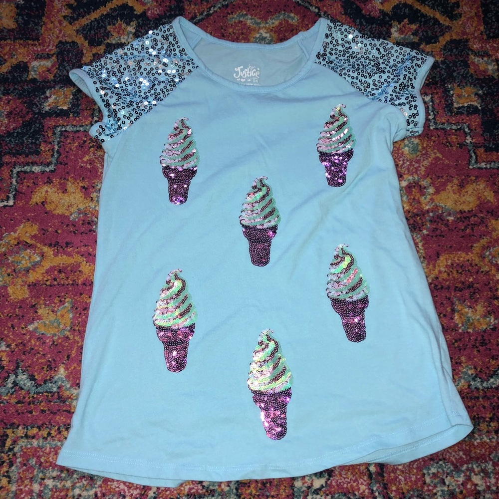 Justin shirt sequined girls 14